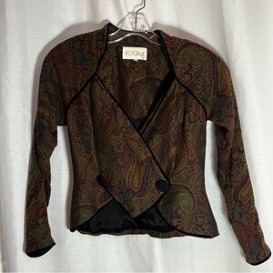 Rescala | Vintage printed blazer with shoulderpads